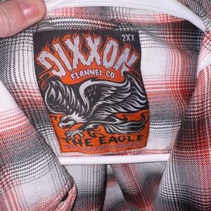 Dixxon Men's Red and Black Flannel Shirt